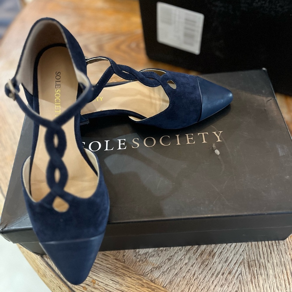 Never worn Sole Society Women's Deep Blue Loafers